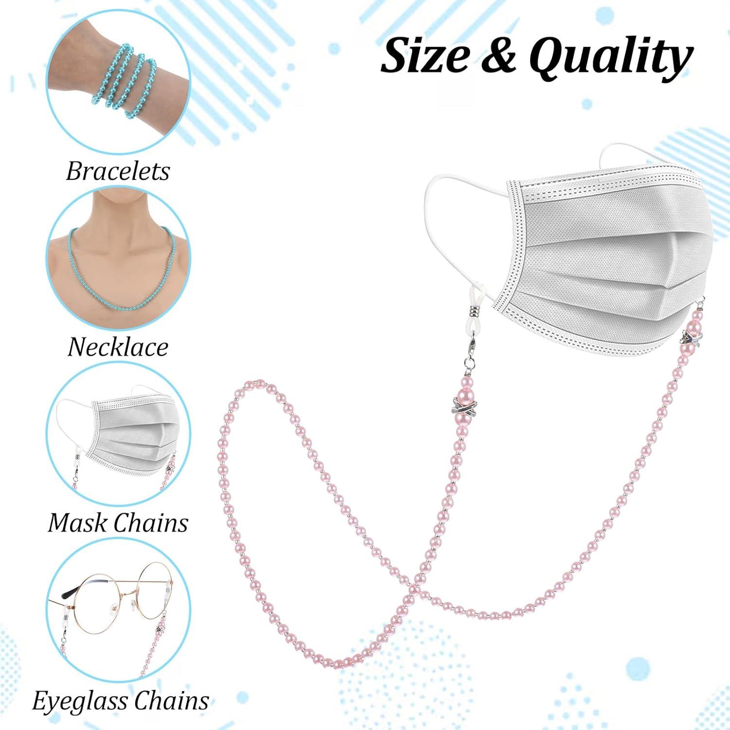 Cadena de Gafas Classicseali 4 Piezas Perlas Acrílico Mujeres