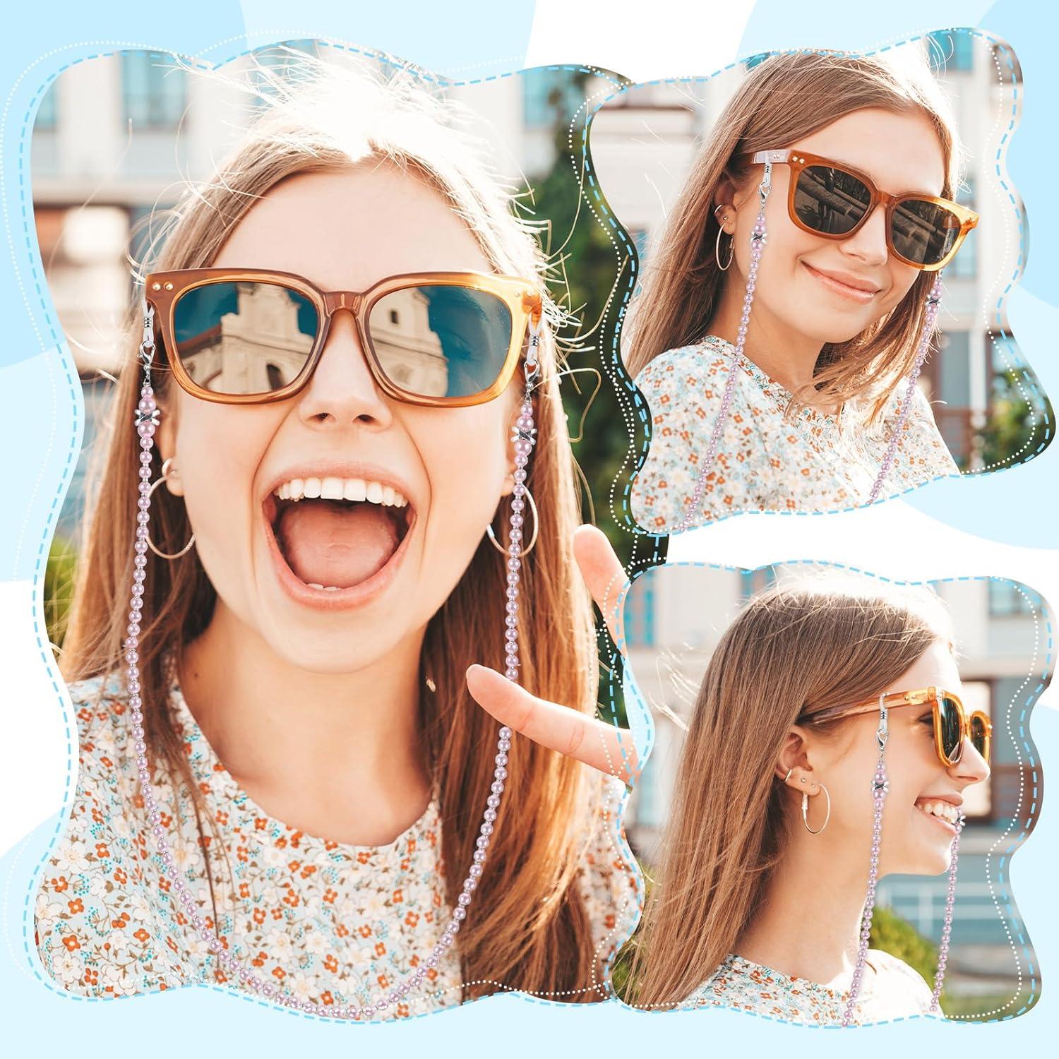 Cadena de Gafas Classicseali 4 Piezas Perlas Acrílico Mujeres