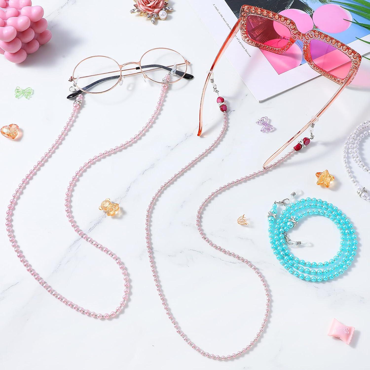 Cadena de Gafas Classicseali 4 Piezas Perlas Acrílico Mujeres