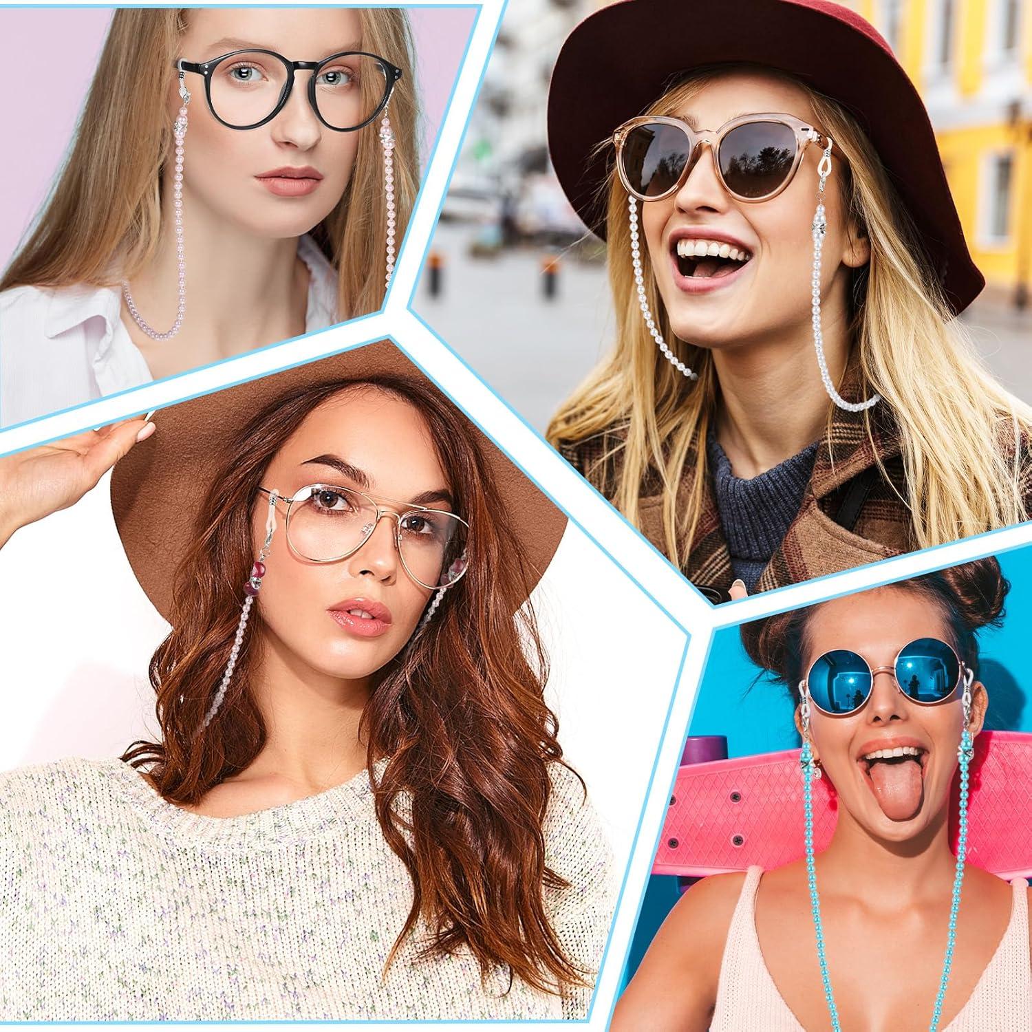 Cadena de Gafas Classicseali 4 Piezas Perlas Acrílico Mujeres