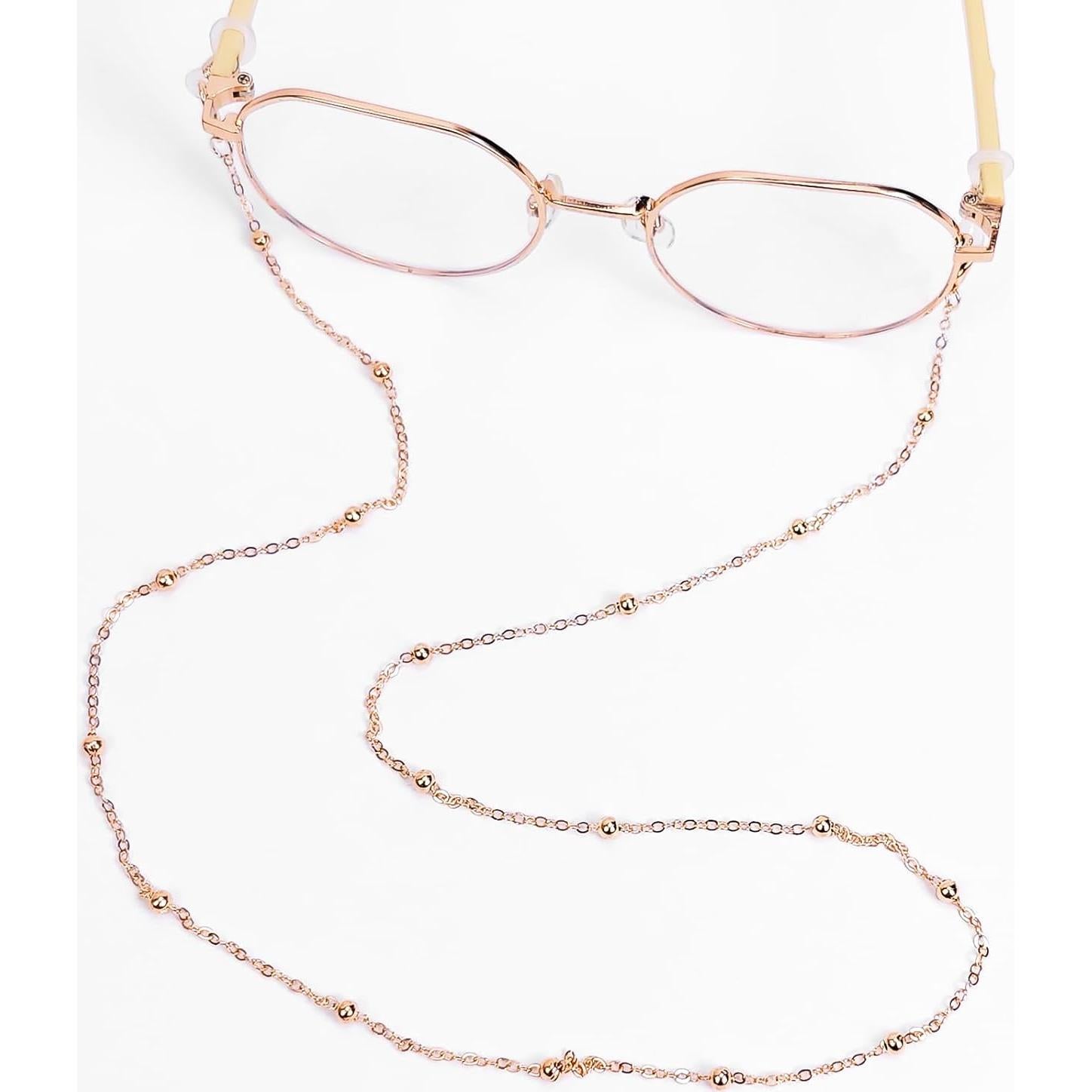 Cadenas de Gafas con Cuentas para Mujeres - Oro Rosa y Plata