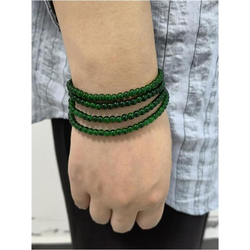 Cadena de Gafas para Mujeres DK078 con Cuentas Verdes 78 cm