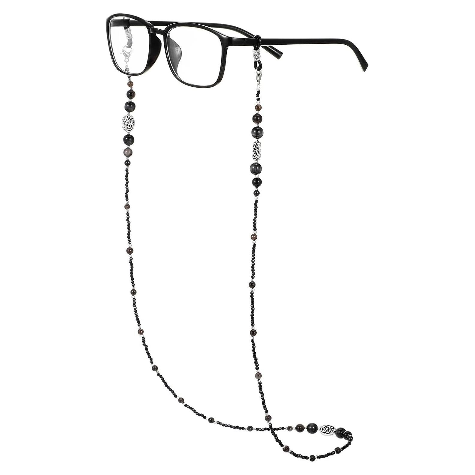 Cadena de Gafas Vintage con Perlas para Mujeres 77 cm