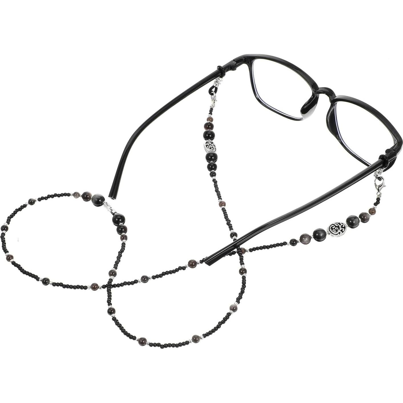 Cadena de Gafas Vintage con Perlas para Mujeres 77 cm