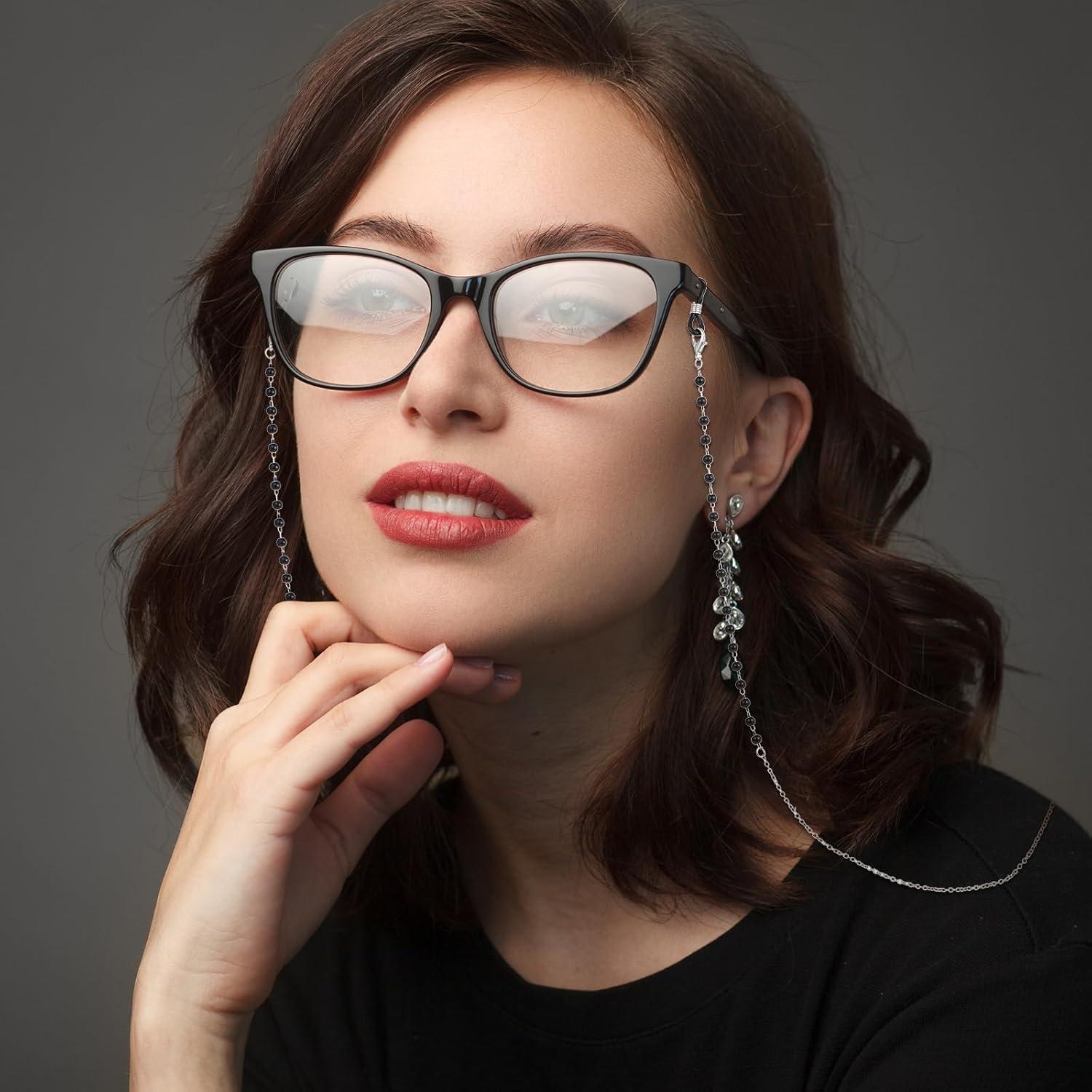 Cadena de Gafas Ouligay 4 Pcs Ajustable para Mujeres y Hombres