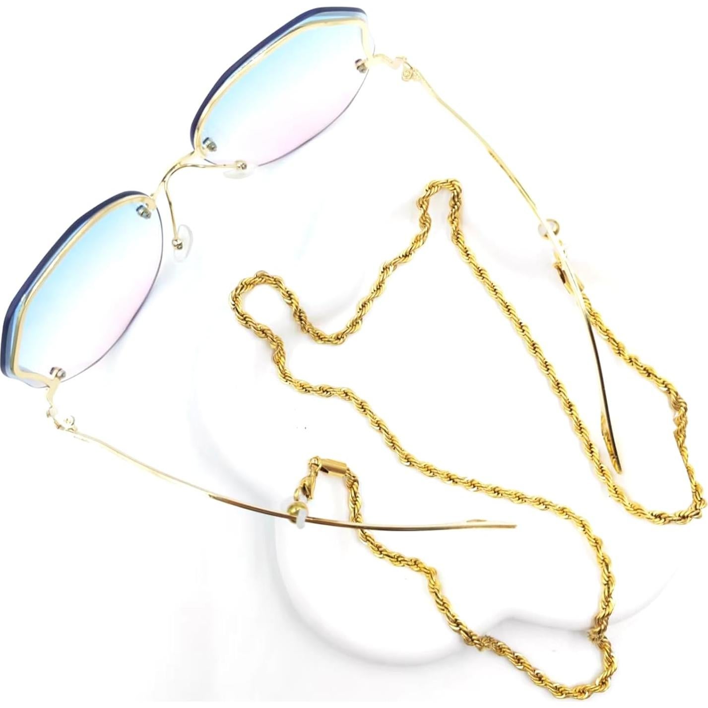 Soporte para Gafas de Acero Inoxidable Dorado 75.9 cm