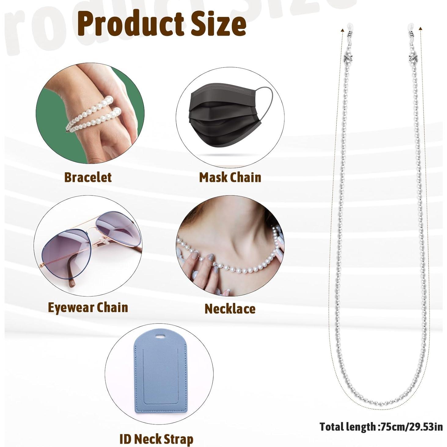 Cadena de Gafas de Perlas Tyqour para Mujeres 73.5cm