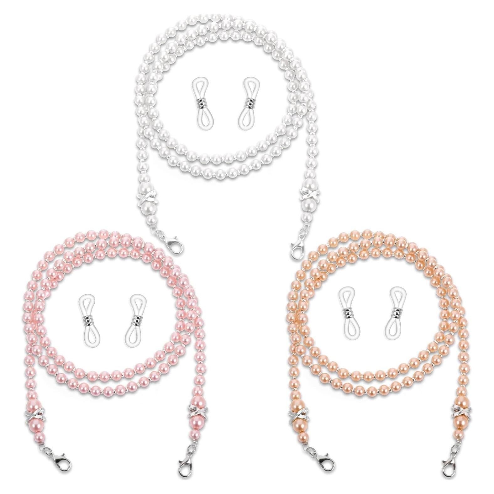 Cadena de Gafas de Perlas Tweruna - 3 Colores Elegantes 69.85 cm