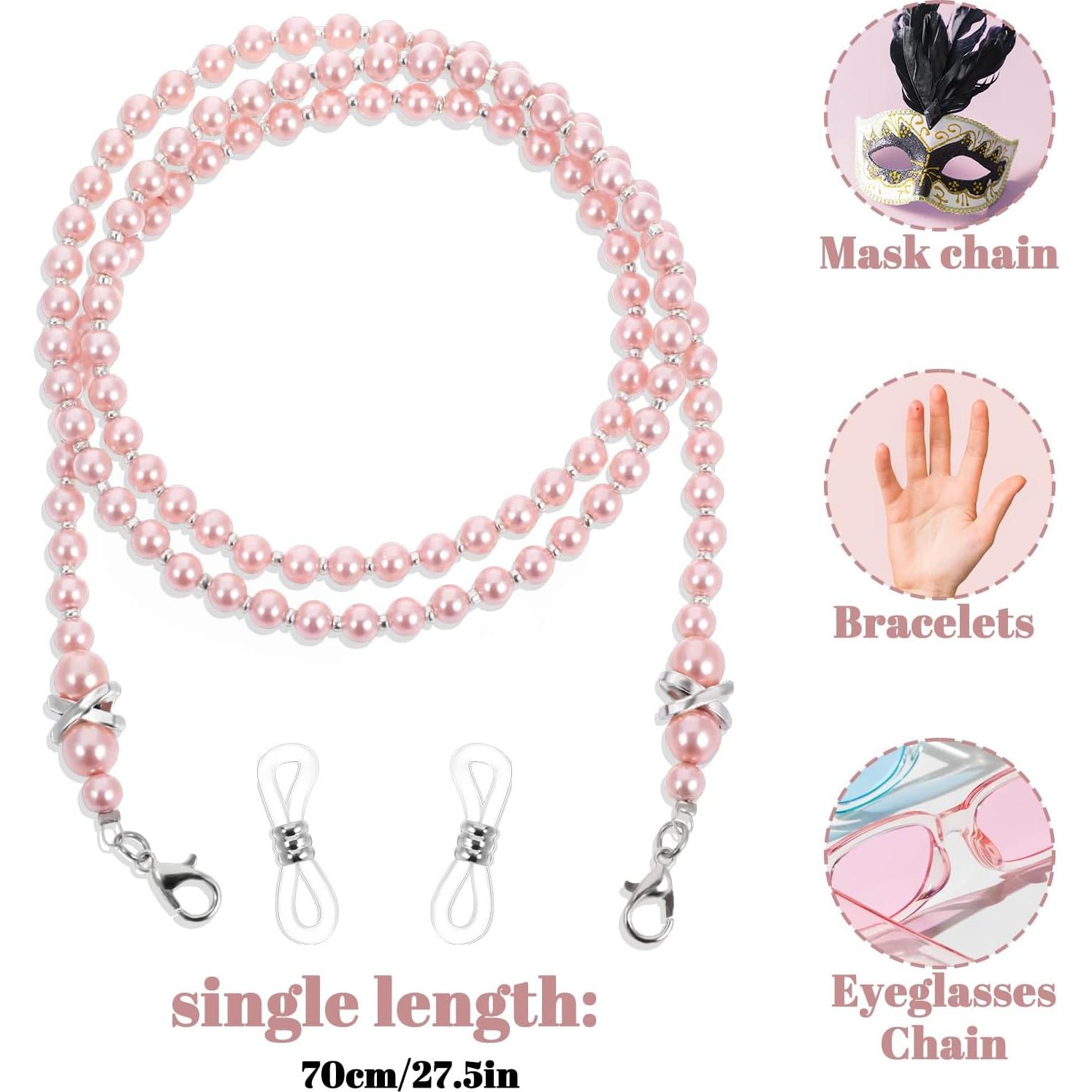 Cadena de Gafas de Perlas Tweruna - 3 Colores Elegantes 69.85 cm