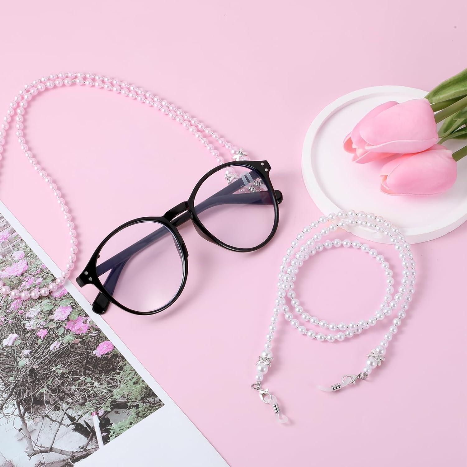 Cadena de Gafas de Perlas Tweruna - 3 Colores Elegantes 69.85 cm