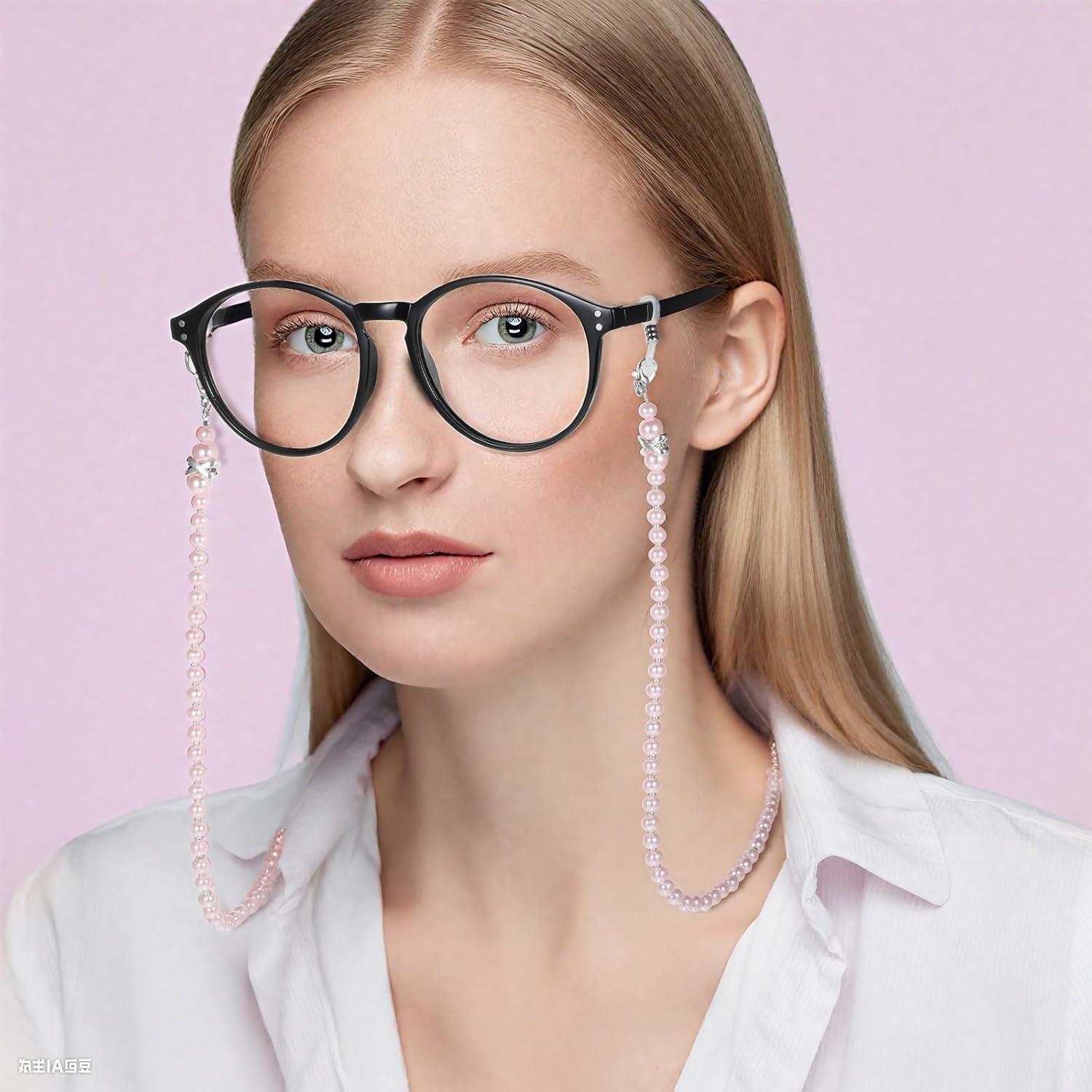 Cadena de Gafas de Perlas Tweruna - 3 Colores Elegantes 69.85 cm