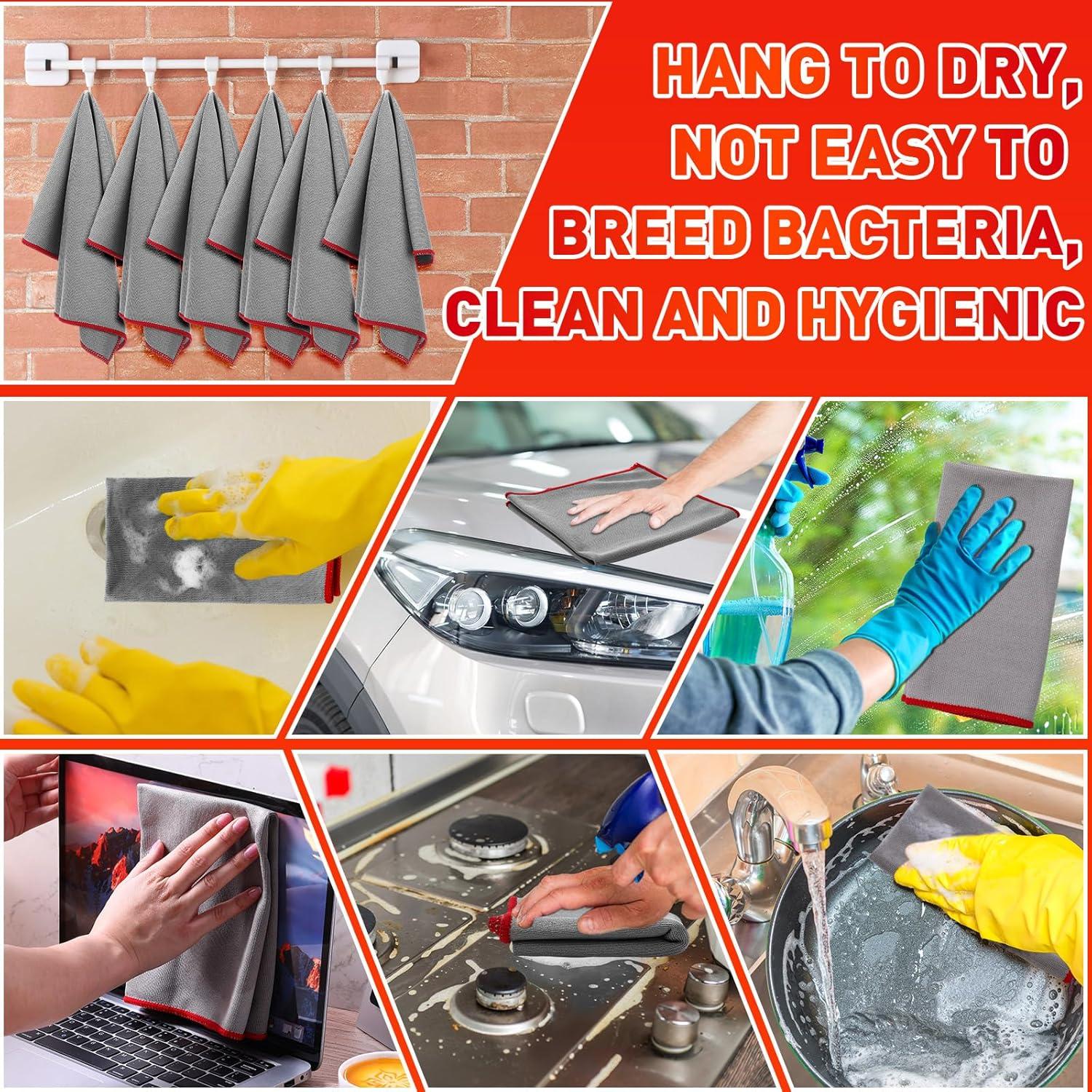 Paquete de 24 Paños de Microfibra Maxcheck 40x40 cm Gris