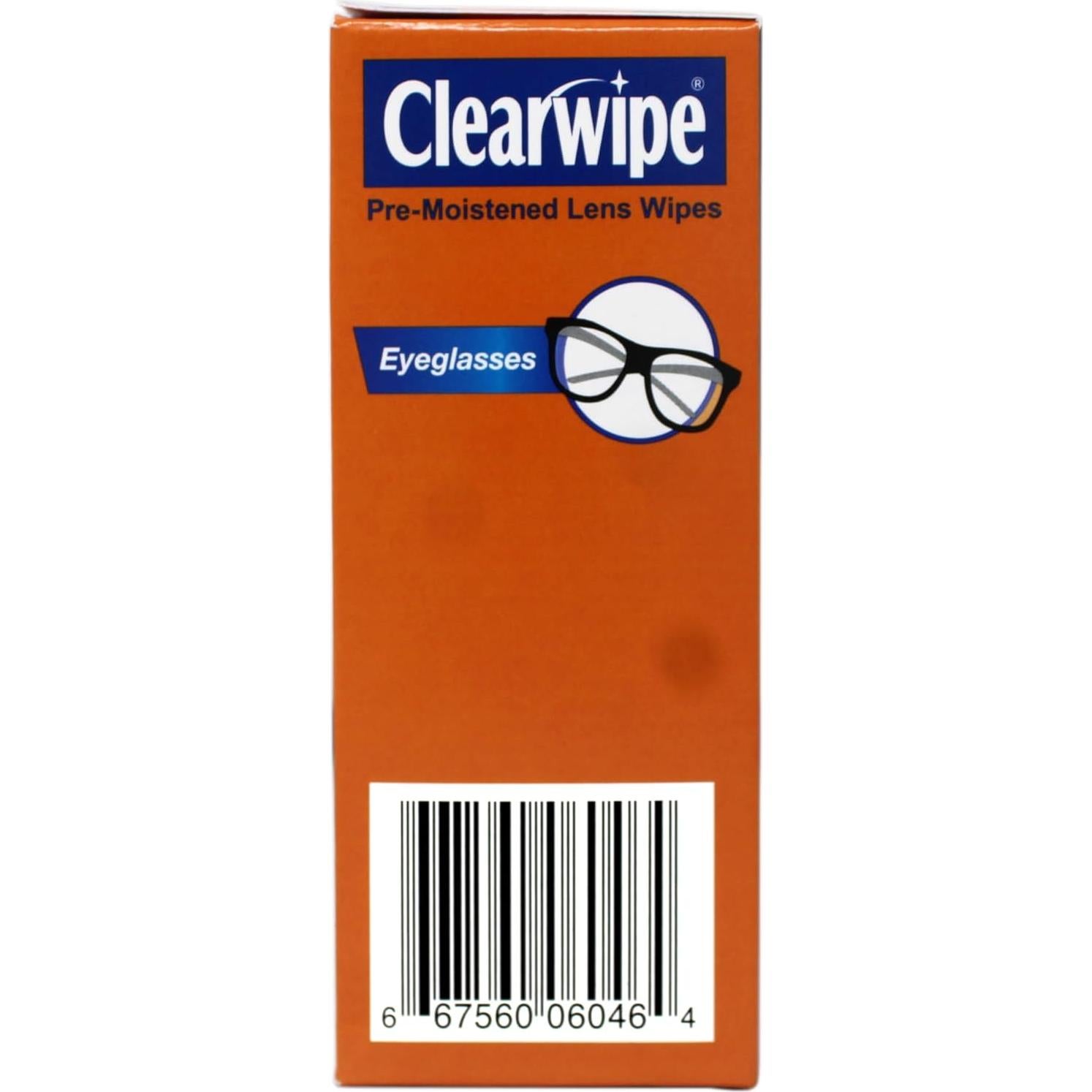 Toallitas de Lente Prehumedecidas Clearwipe 40 Unidades 9.8x14.6cm