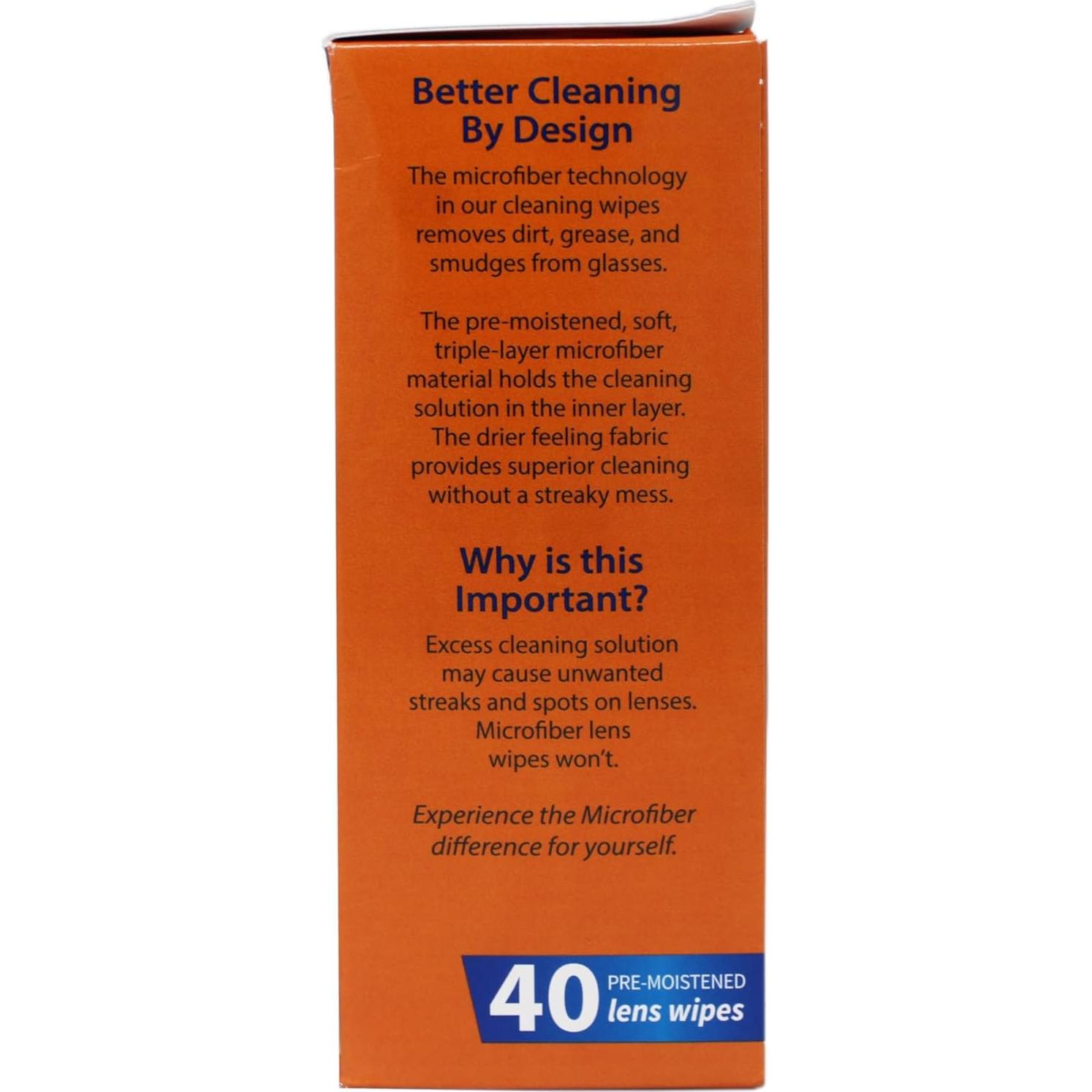 Toallitas de Lente Prehumedecidas Clearwipe 40 Unidades 9.8x14.6cm