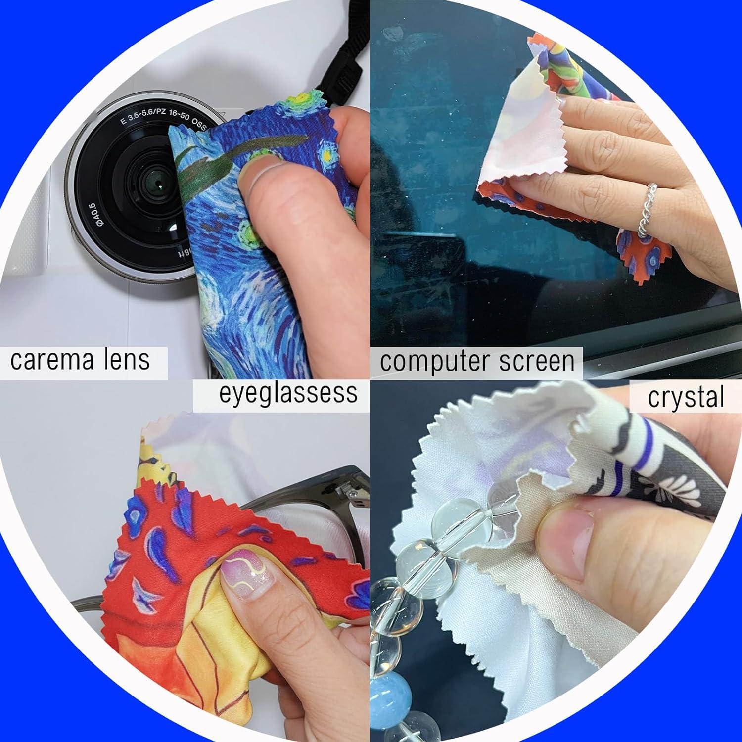 Paños de Limpieza de Microfibra YCCHN - 4 Piezas, Arte Clásico