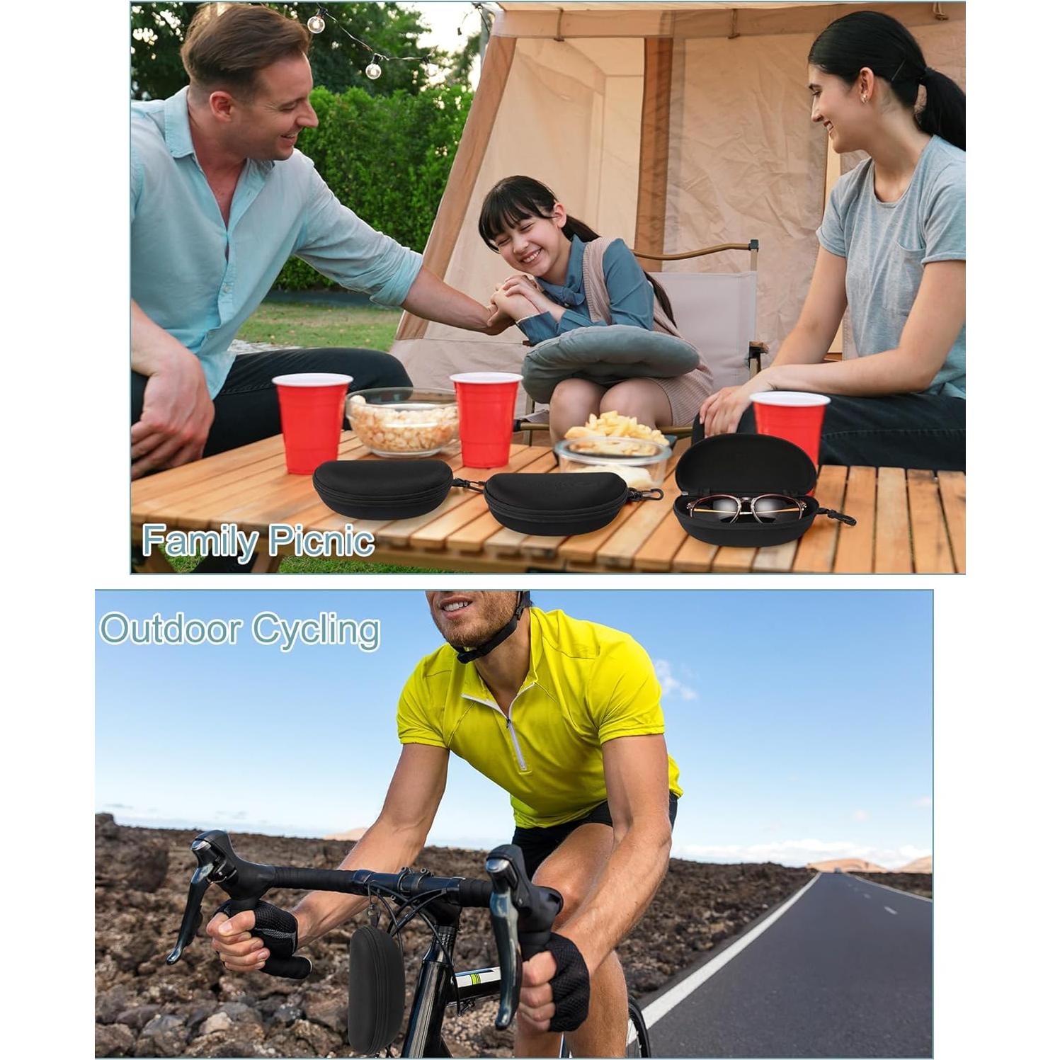 Estuche Duro para Gafas de Sol Treela - 24 Piezas Negro