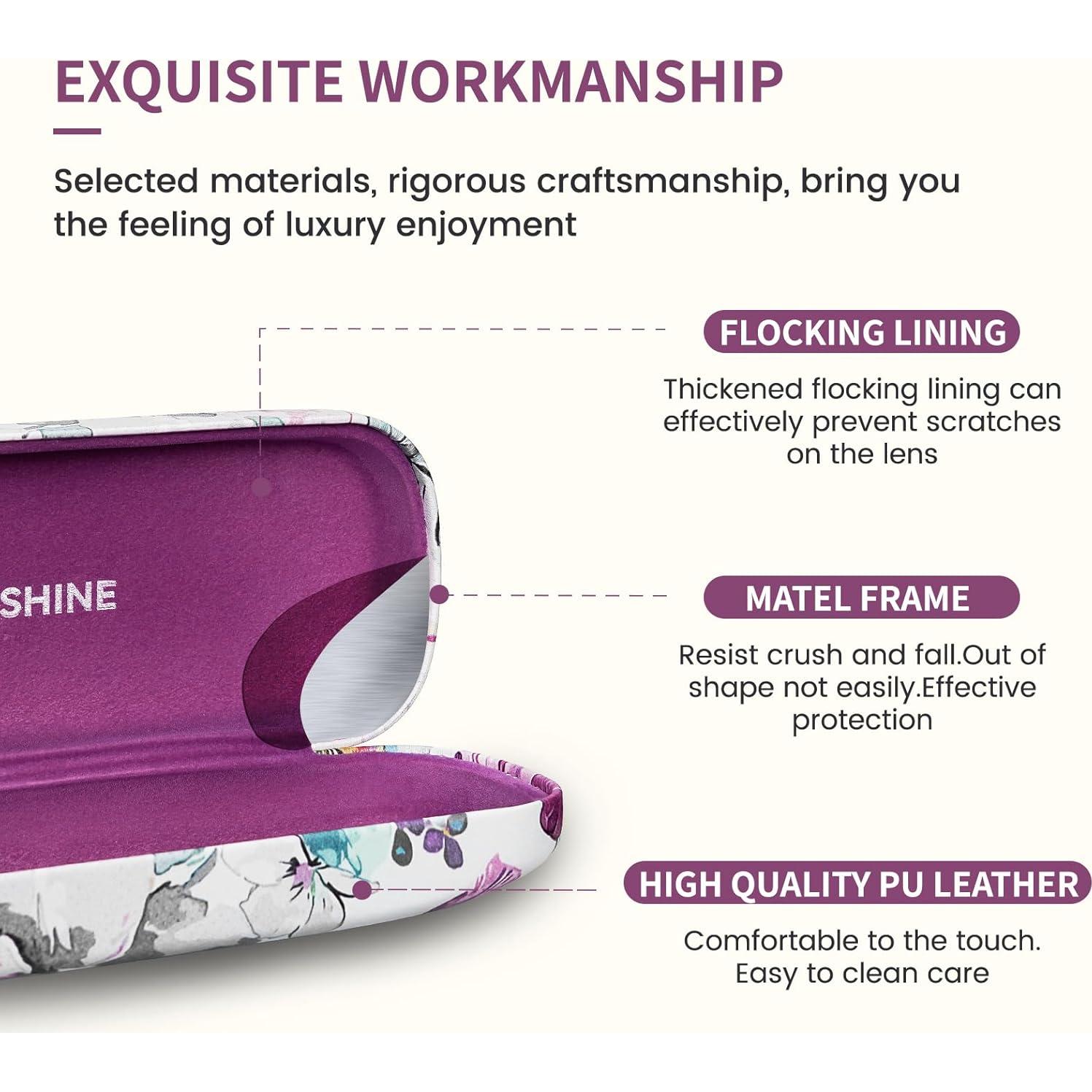 Funda Dura para Gafas de Sol Molshine Unisex Azul y Blanco