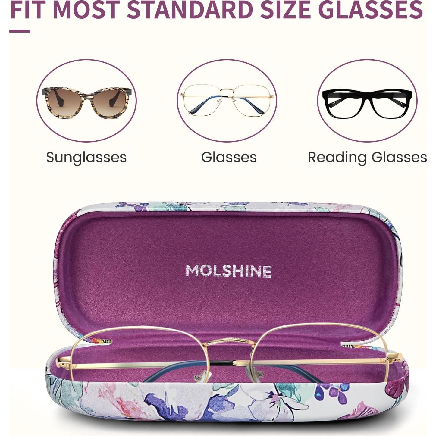 Funda Dura para Gafas de Sol Molshine Unisex Azul y Blanco