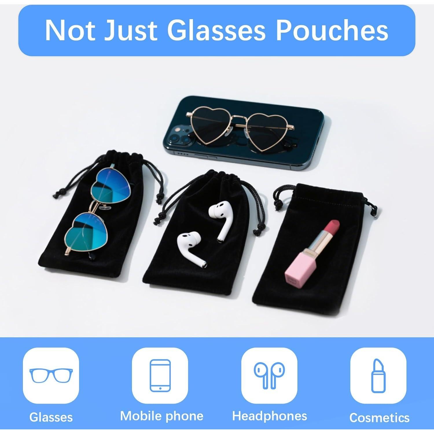 Bolsa de Gafas de Microfibra Lipetol - 30 Piezas Negras