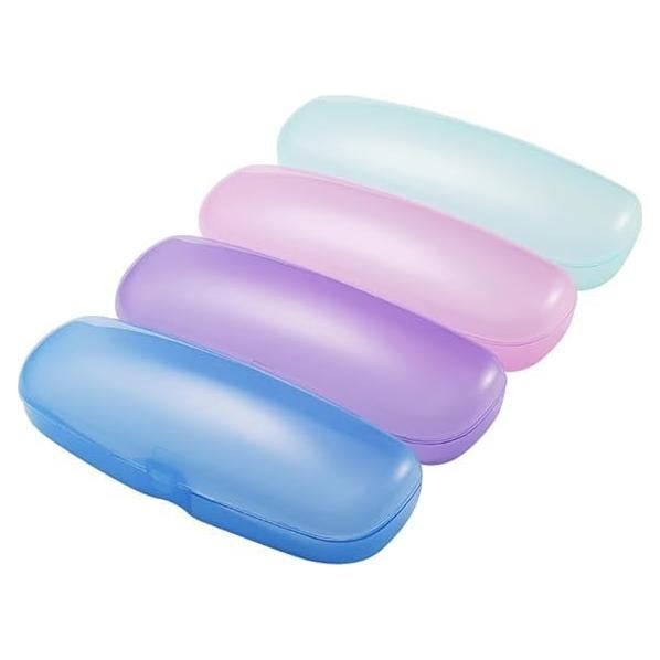 Estuches de Plástico Transparente WLngtv para Gafas - 2 Pcs