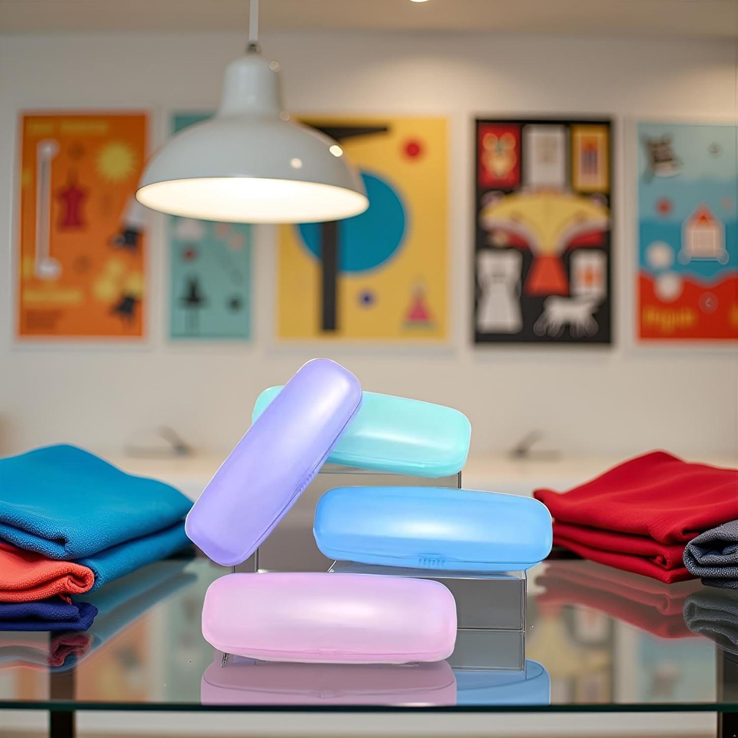 Estuches de Plástico Transparente WLngtv para Gafas - 2 Pcs