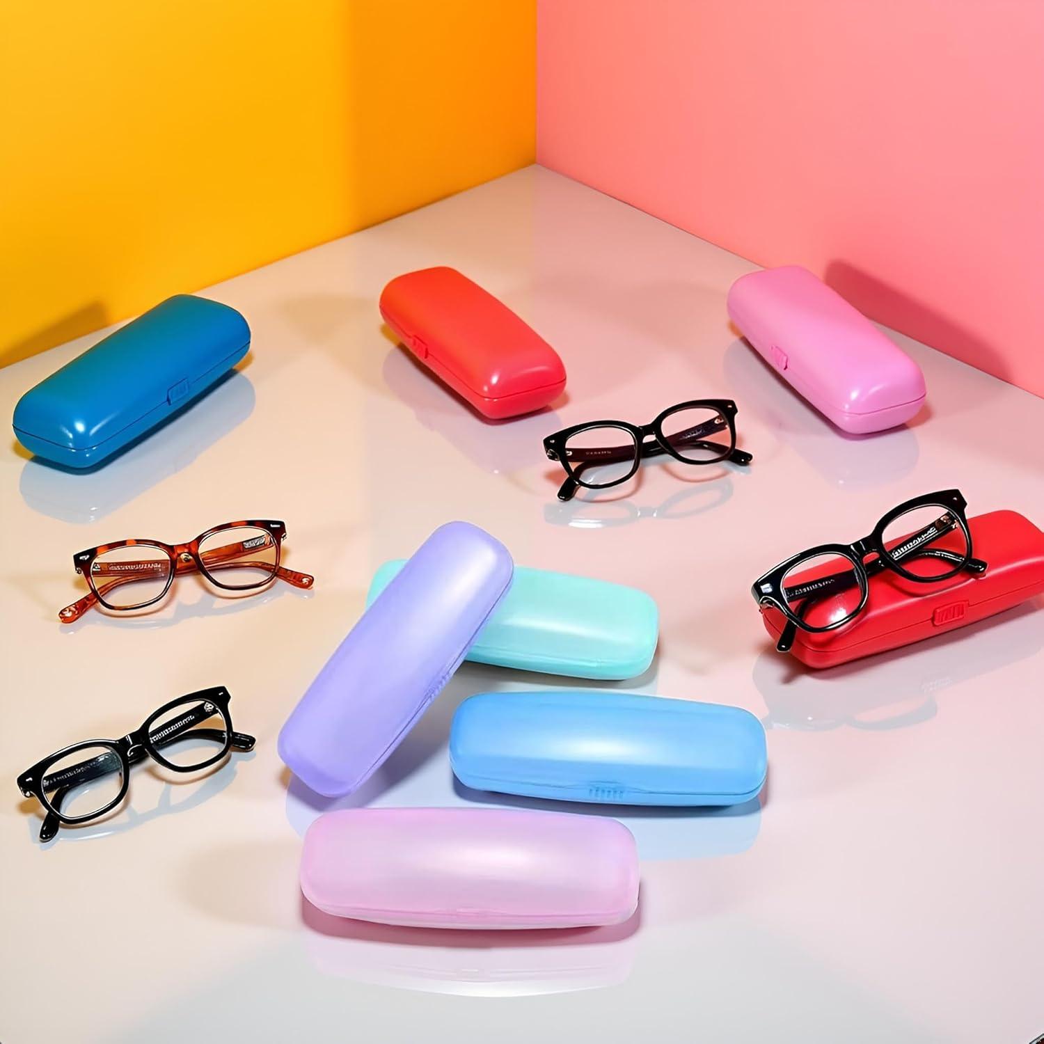 Estuches de Plástico Transparente WLngtv para Gafas - 2 Pcs