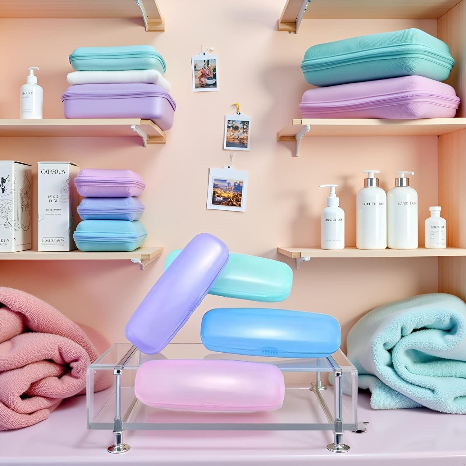 Estuches de Plástico Transparente WLngtv para Gafas - 2 Pcs