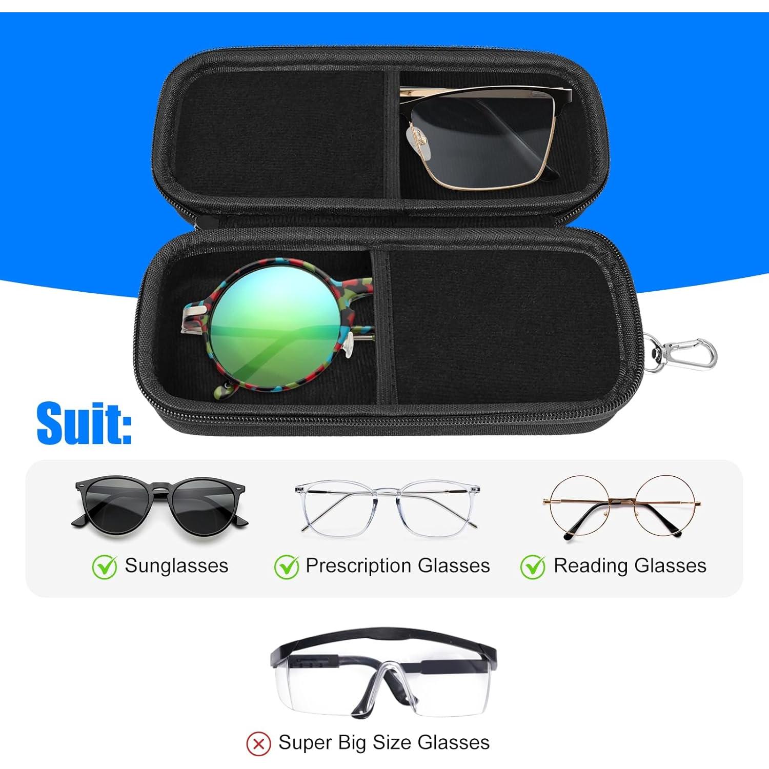 Estuche Doble para Gafas MhwwAid, Carcasa Dura, 19.5x8.9x6.1 cm