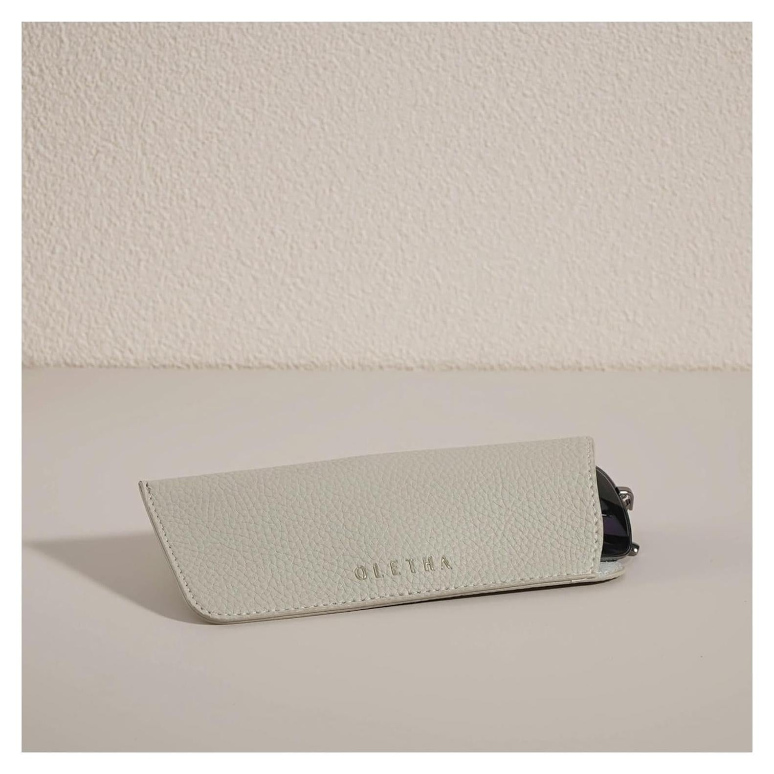 Estuche de Gafas Suave OLETHA Taupe Claro 16x22cm