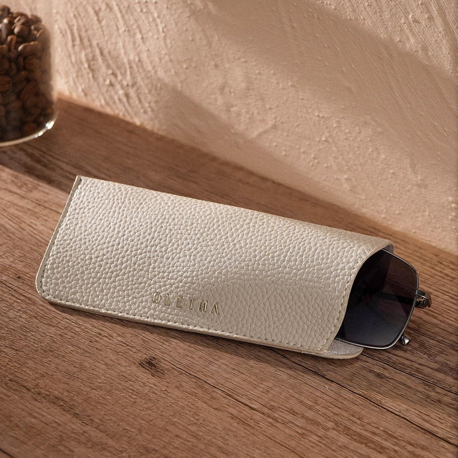 Estuche de Gafas Suave OLETHA Taupe Claro 16x22cm