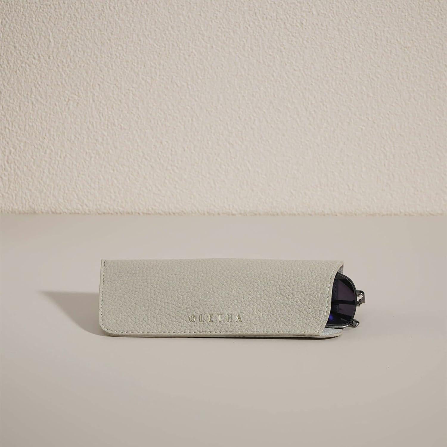 Estuche de Gafas Suave OLETHA Taupe Claro 16x22cm