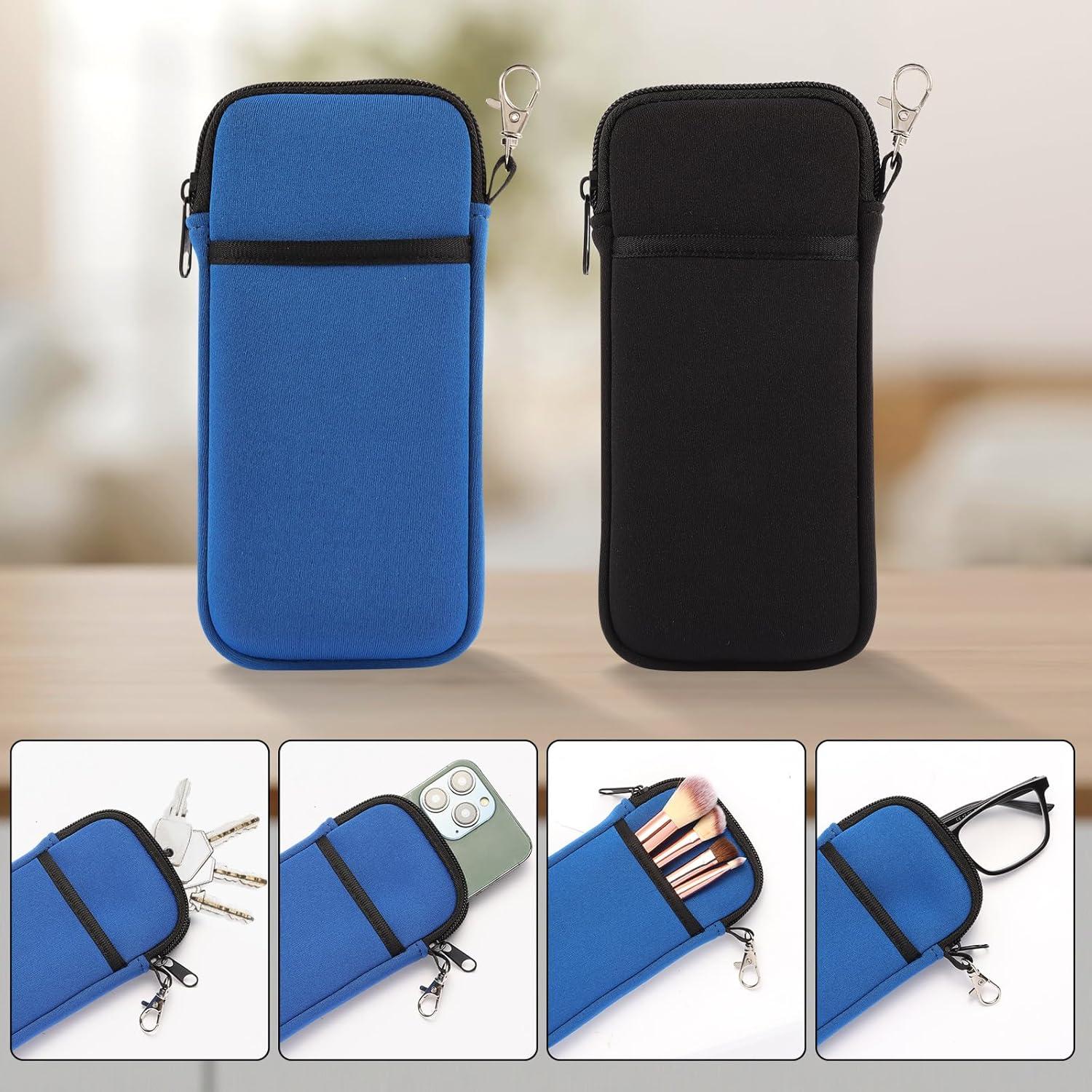 Estuche Doble para Gafas ANLIOTO - Neopreno, 2 Pcs, Negro y Azul