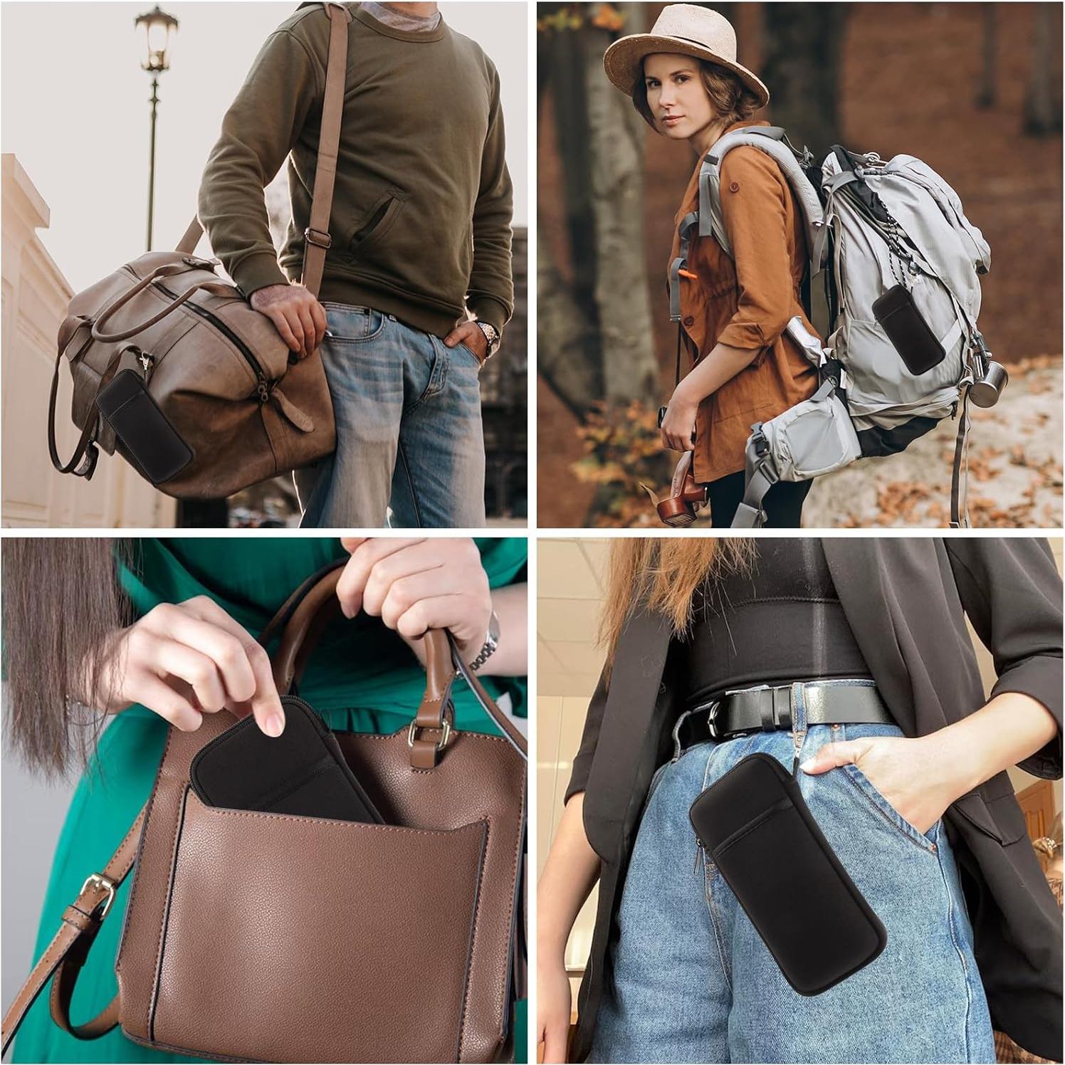 Estuche Doble para Gafas ANLIOTO - Neopreno, 2 Pcs, Negro y Azul