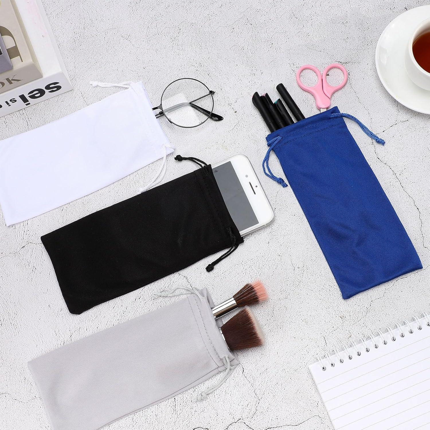 100 Fundas de Microfibra para Gafas + 2 Paños de Limpieza