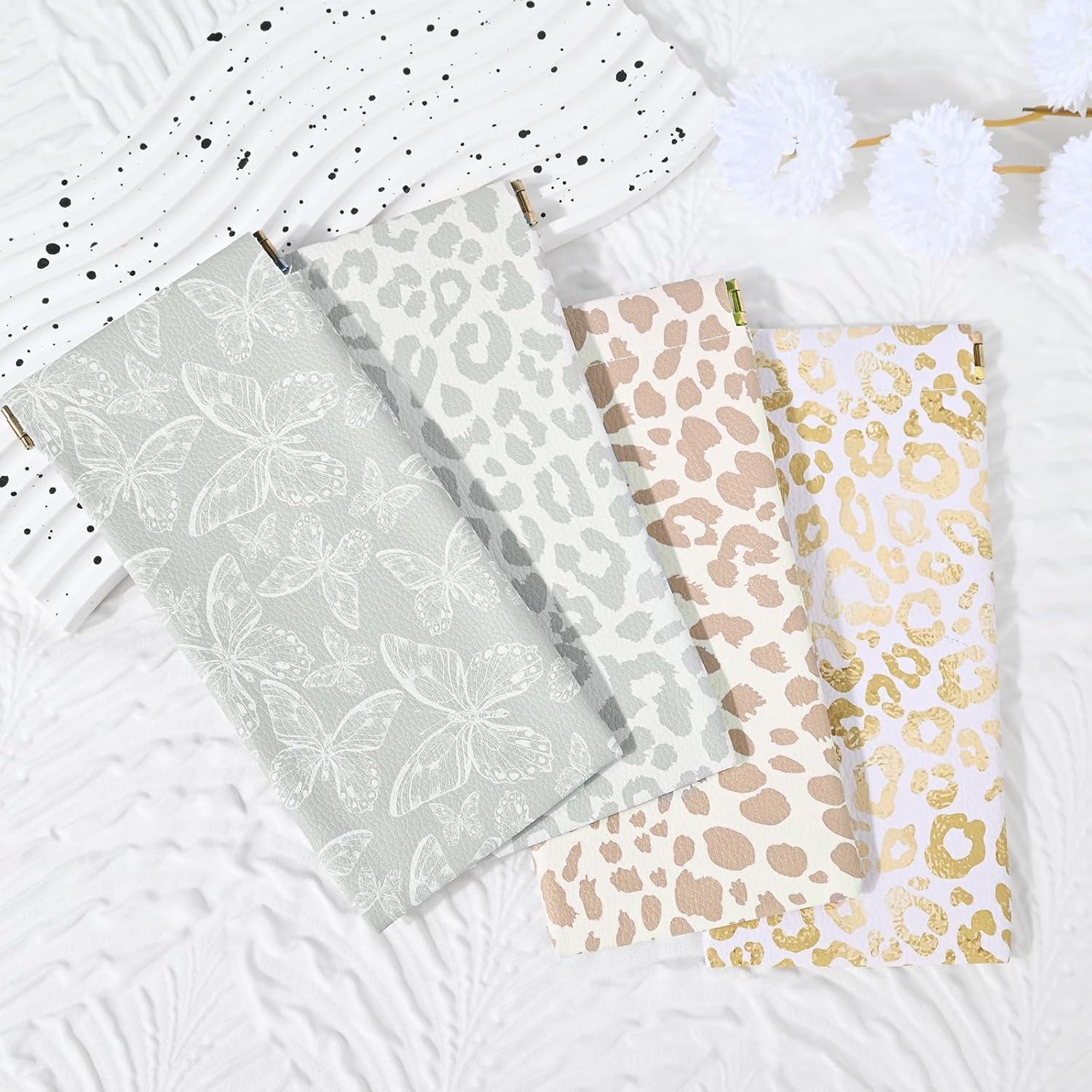 Estuche Suave para Gafas PU 2 Piezas Mujeres Leopardo y Mariposa