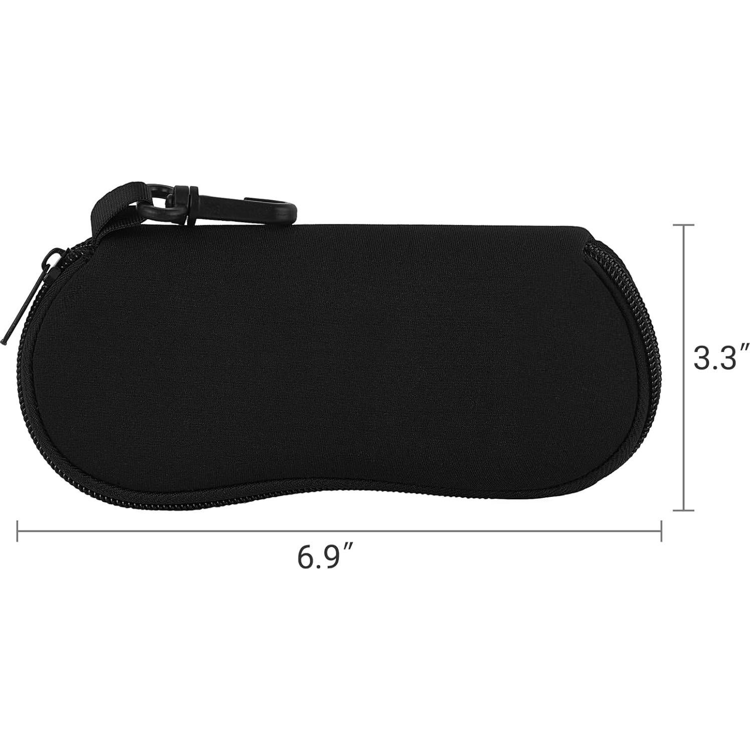 Estuche para Gafas Mkono Neopreno Ultra Ligero Negro 2 Pzs