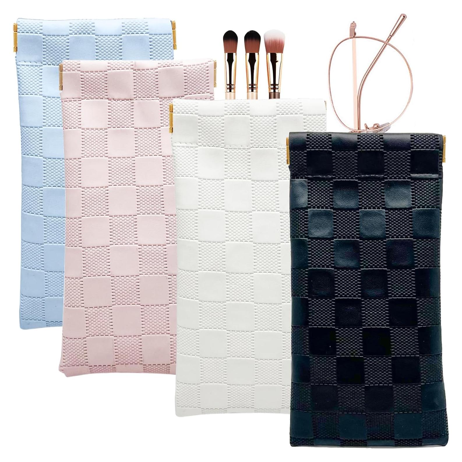 Estuche Suave para Gafas de Sol 4 Pcs Cuero Impermeable