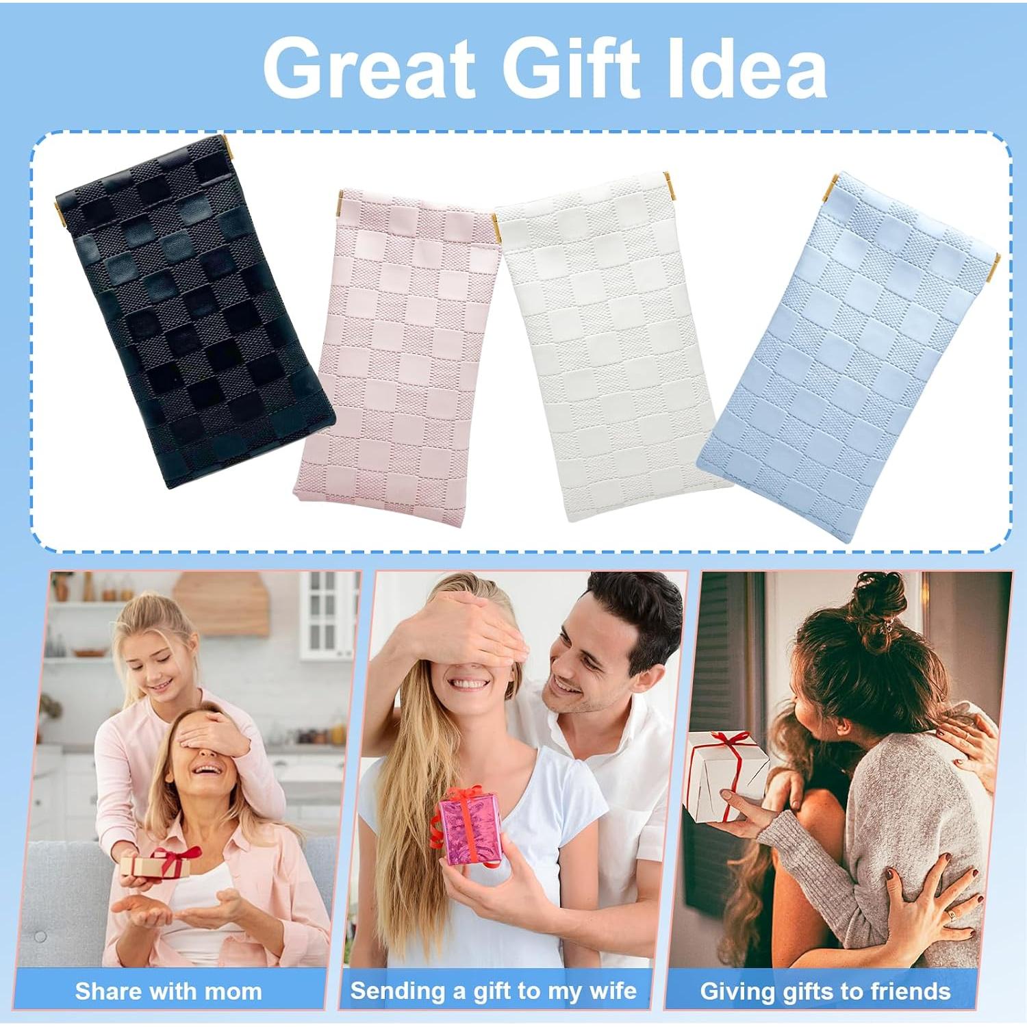 Estuche Suave para Gafas de Sol 4 Pcs Cuero Impermeable