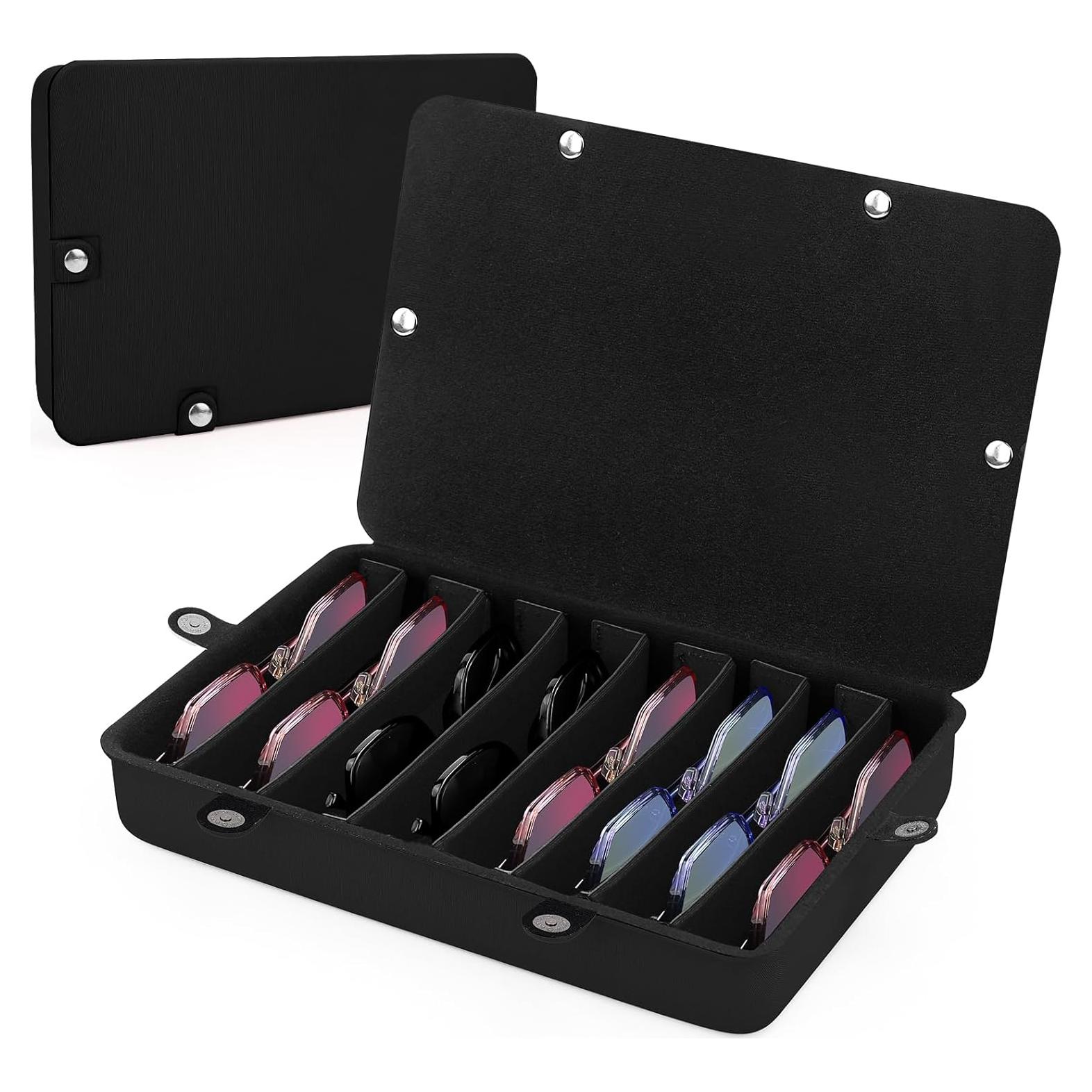 Estuche de Almacenamiento para Gafas RISOU - 8 Ranuras Negro