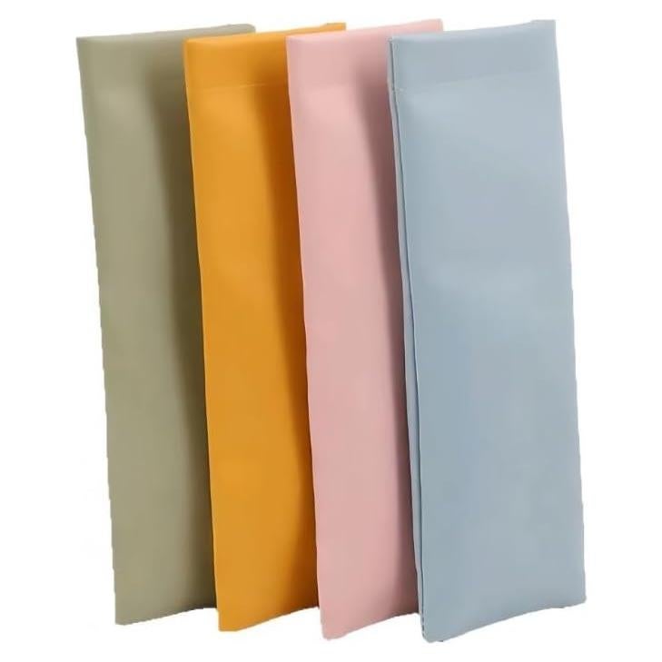 Paquete de 4 estuches suaves PU para gafas de sol - Naranja, Azul, Verde, Rosa