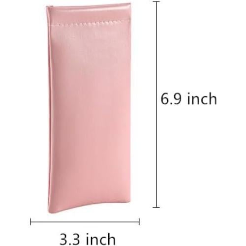 Paquete de 4 estuches suaves PU para gafas de sol - Naranja, Azul, Verde, Rosa