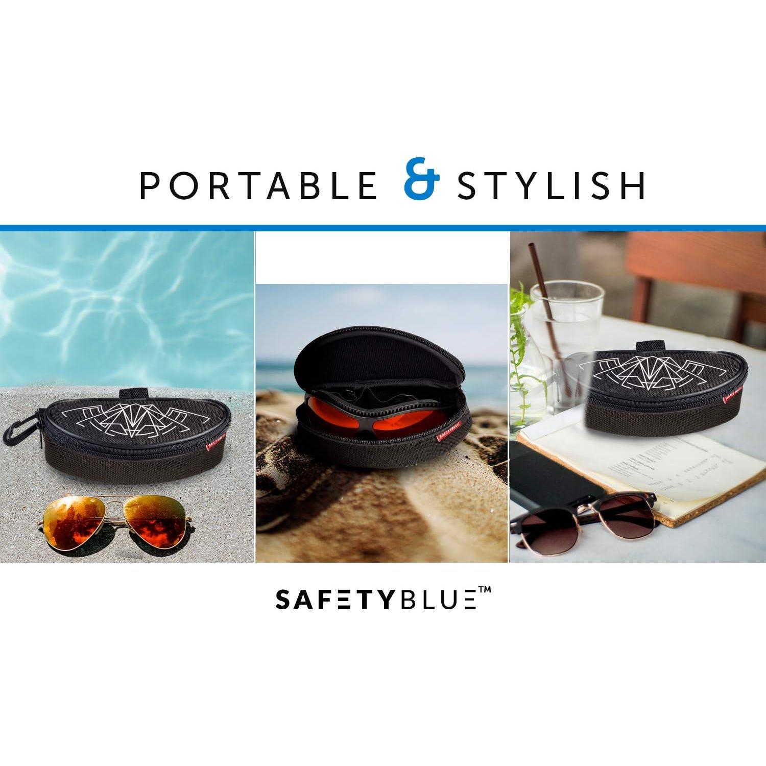 Funda de Gafas SafetyBlue™ con Forro Antirrayaduras - Ligera y Resistente