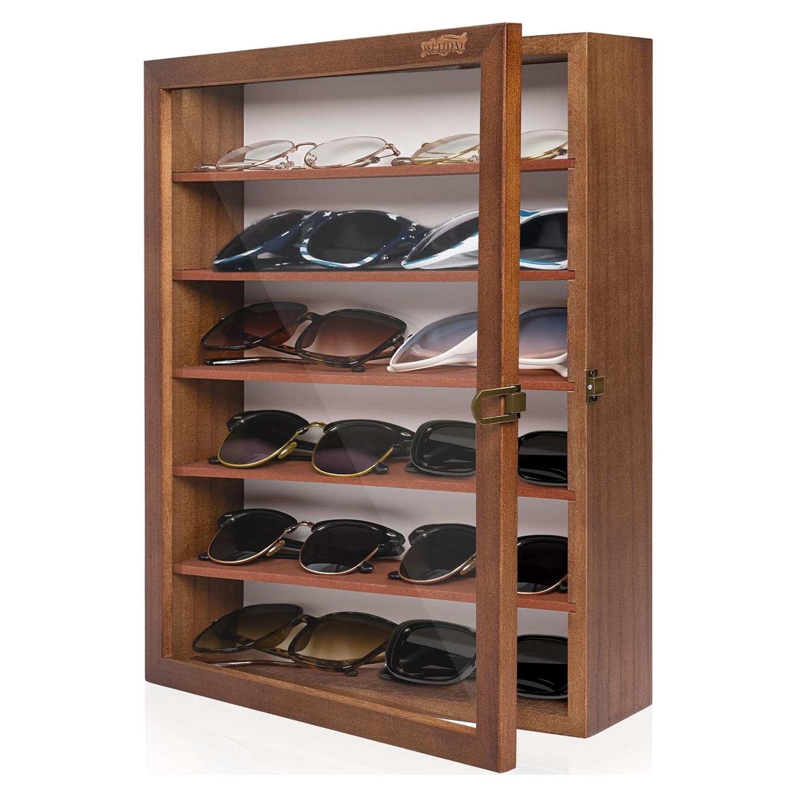 Estuche de exhibición de gafas de sol WELIDAY grande marrón