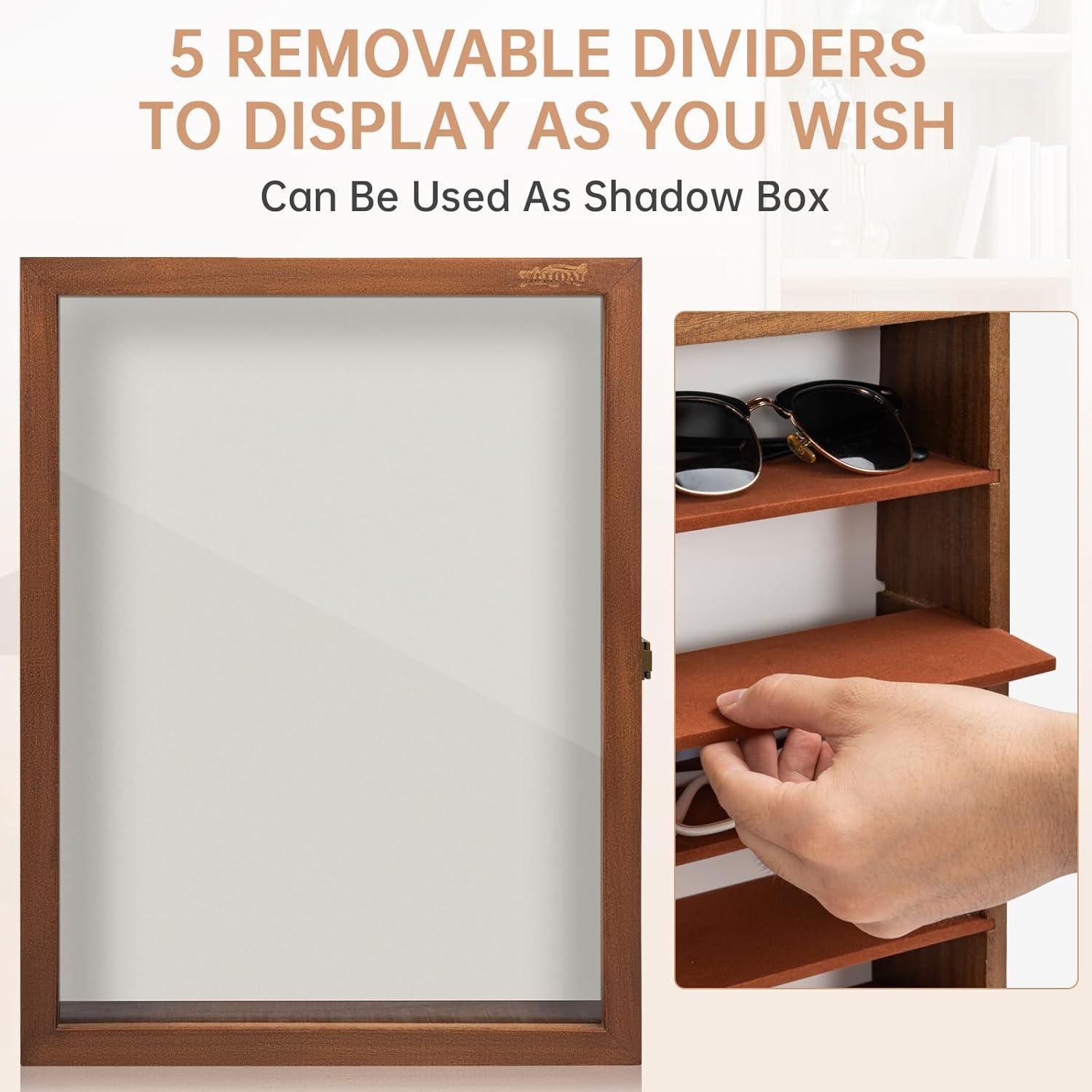 Estuche de exhibición de gafas de sol WELIDAY grande marrón