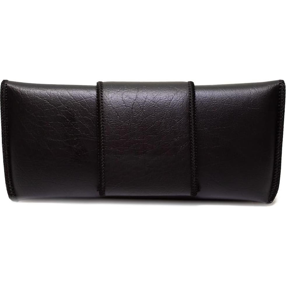Funda para Gafas Calabria de Cuero Sintético Negro Grande