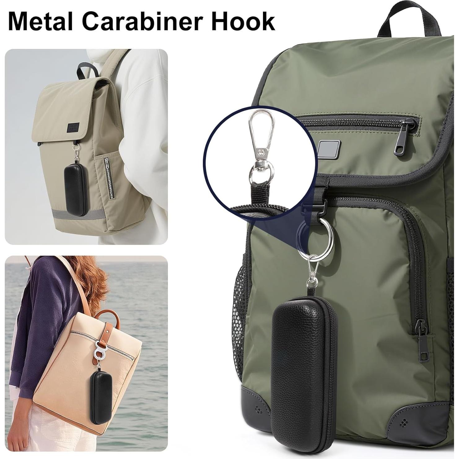 Estuche Doble para Gafas de Sol PU Negro con Cierre Cremallera