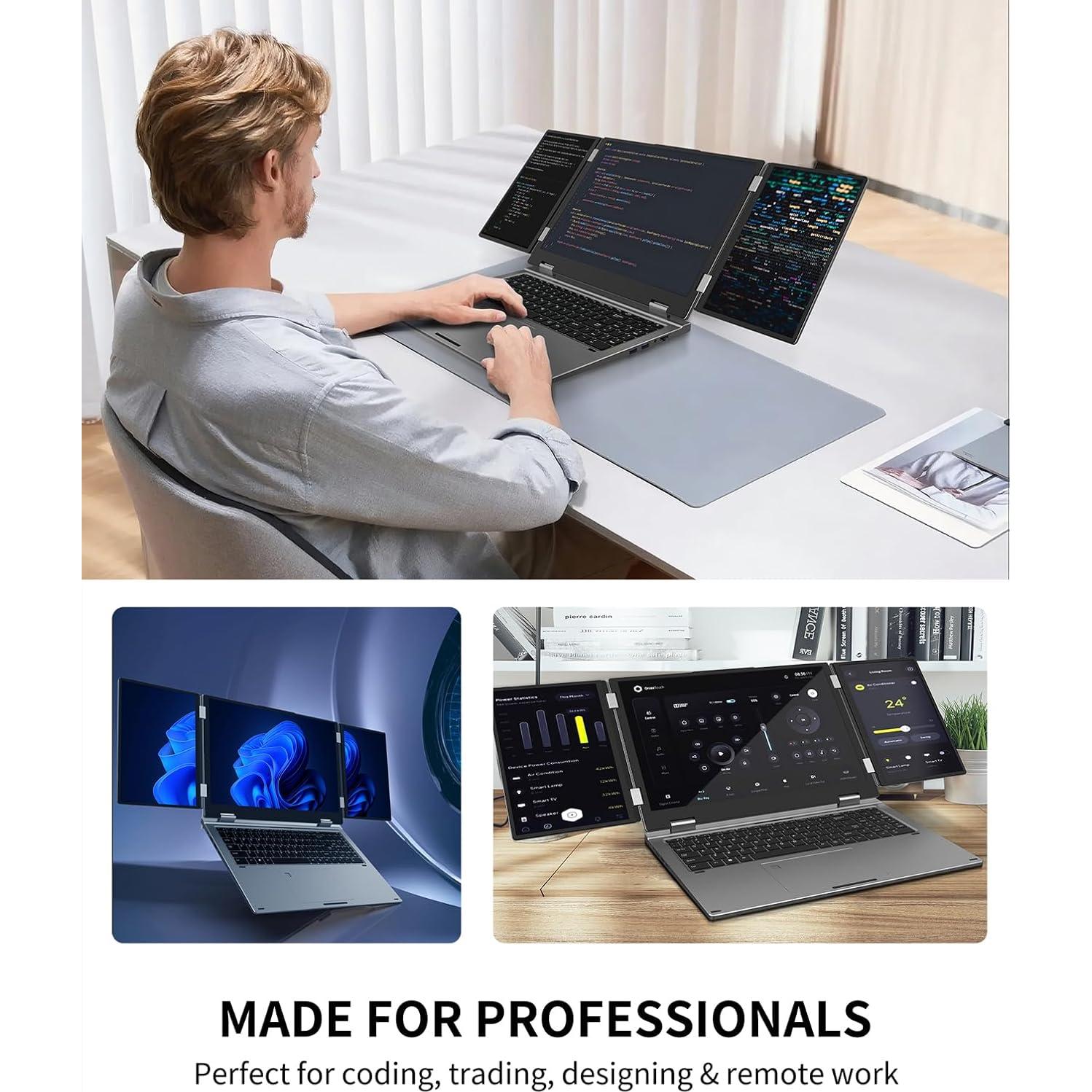 Portátil KOOFORWAY Max16 Triple Pantalla 16" + 10.5" x2, i7, 32GB RAM, 2TB SSD