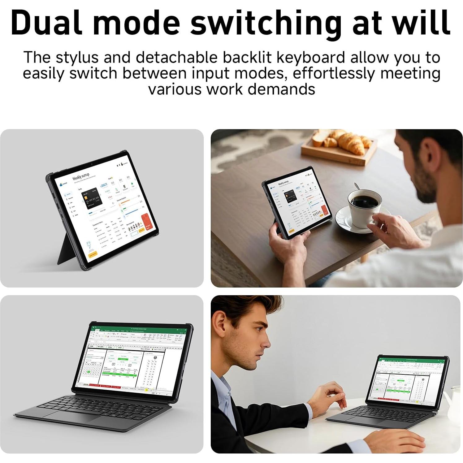 Laptop 2 en 1 EYY 10.1" Touch, 12GB RAM, 256GB SSD, Win 11