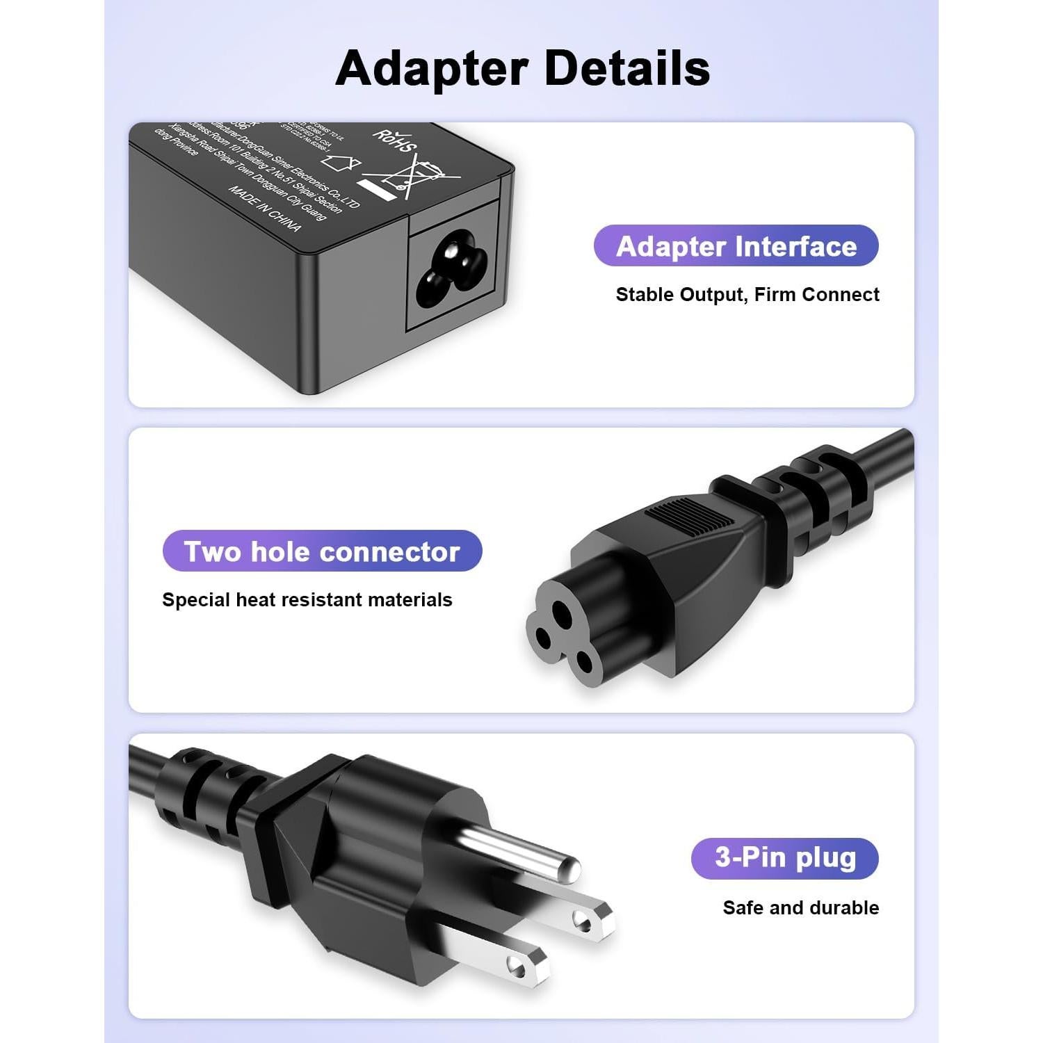 IEFUU Universal USB C Laptop Charger 100W Compatible with Lenovo Dell Acer HP MacBook ASUS MSI Samsung Google Huawei Matebook Type C Chromebook Computer Tablet Power Cord, Work for Any USB C Devices
