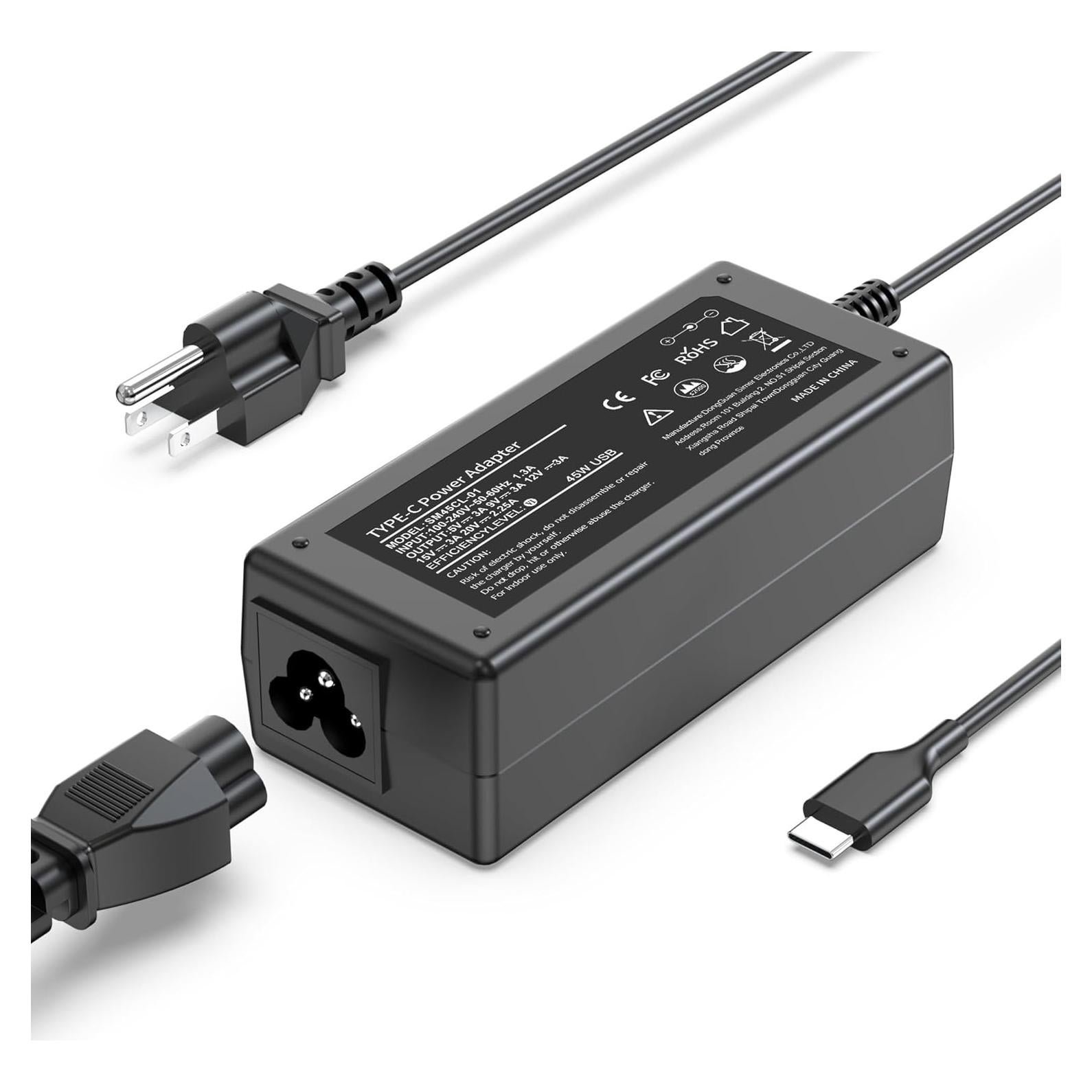 Cargador USB C 45W Universal para Laptop HP Dell Acer Asus